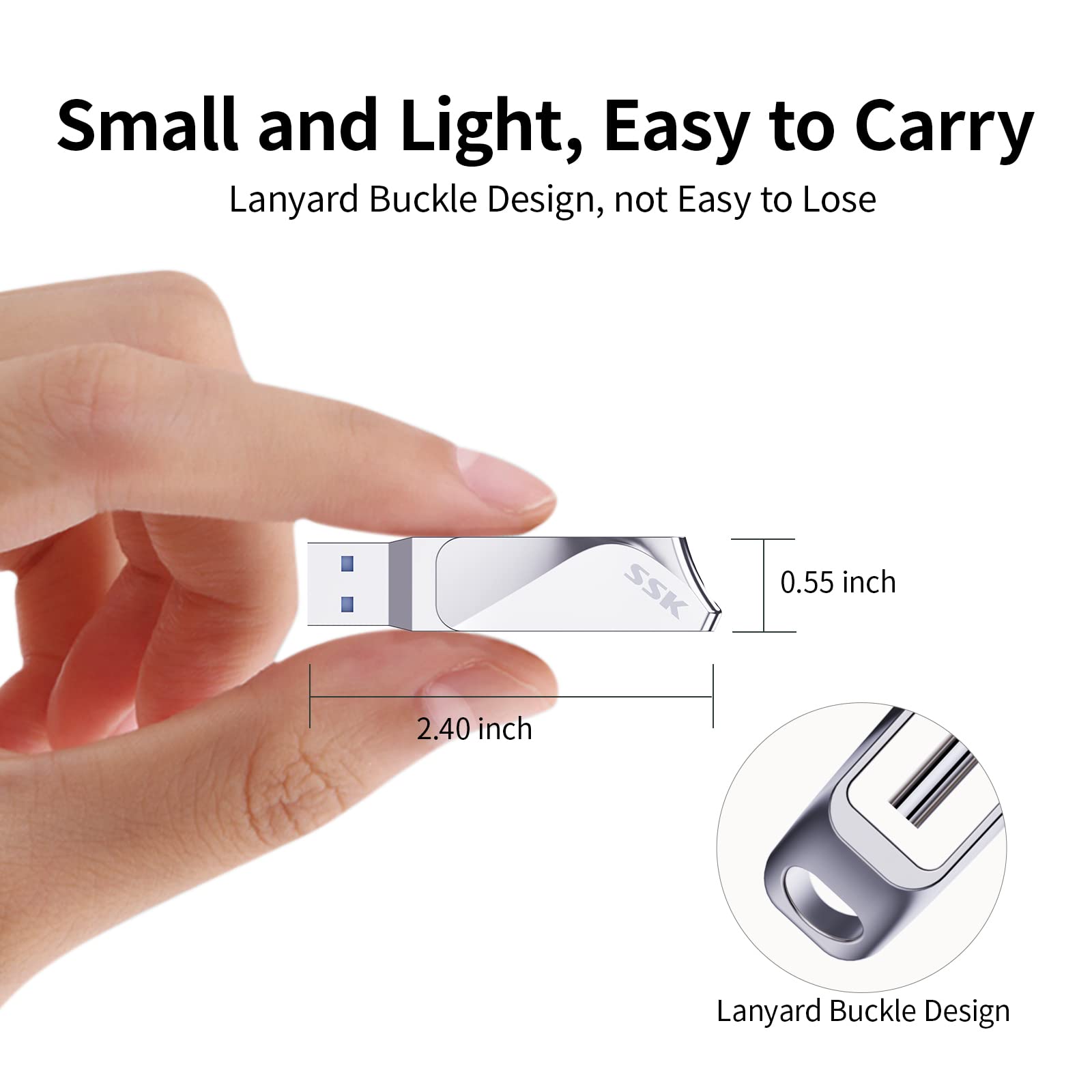 Ssk 256Gb Usb C Flash Drive Dual Drive 2 In 1 Otg Usb A 3.2 + Type C Memory Stick Thumb Drive, Thunderbolt Pendrive Up To 200Mb/S Transfer Speed Photo Stick For Android Phones/Tablets/Mac/Laptop