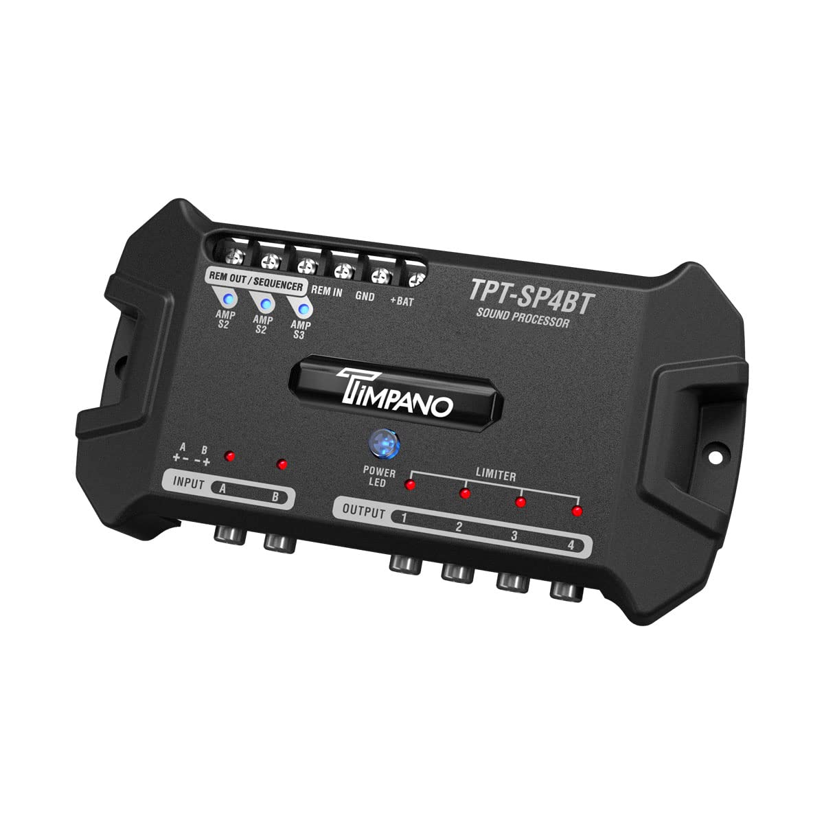 Timpano Tpt Sp4Bt Bluetooth Dsp 4 Output Channel  Full Digital Signal Dsp Car Audio Processor   Built In Voltmeter And Remote Re