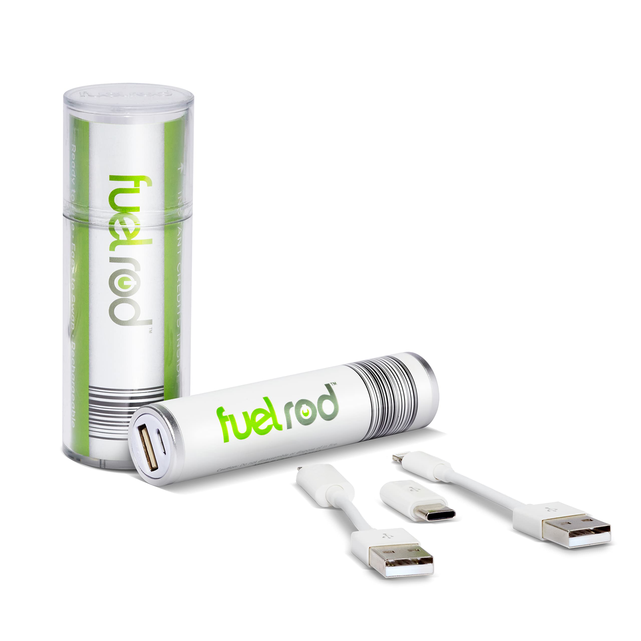 Fuelrod Portable Charger Kit   Pack Of 2   Includes All Cables & Adapters Compatible With All Tablets & Smart Phones, Rechargeab