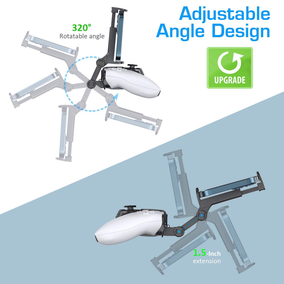 Oivo Ps5 Controller Phone Mount Clip, Mobile Gaming Clip Cell Phone Stand Holder Replacement For Playstation 5 Dualsense Control