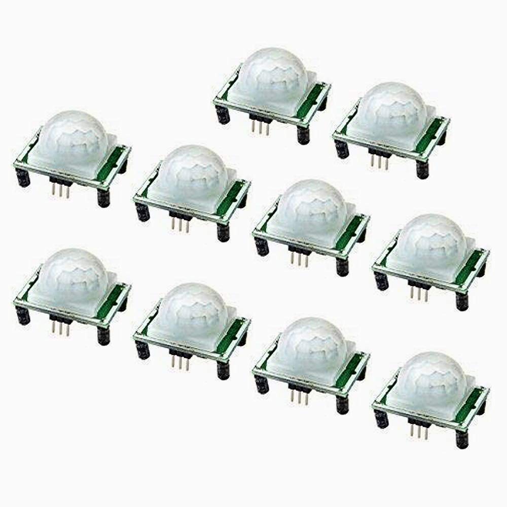 WMYCONGCONG 10 PCS HC-SR501 PIR Module Pyroelectric Infrared Motion Sensor Module Detector for Security Use