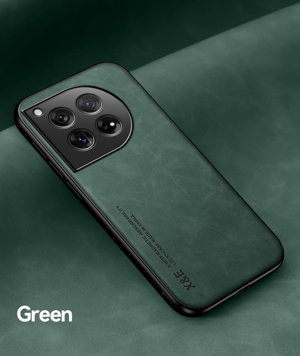 Kepuch Silklike Case For Oneplus 12   Cover Bumper Built In Metal Plate For Oneplus 12   Green