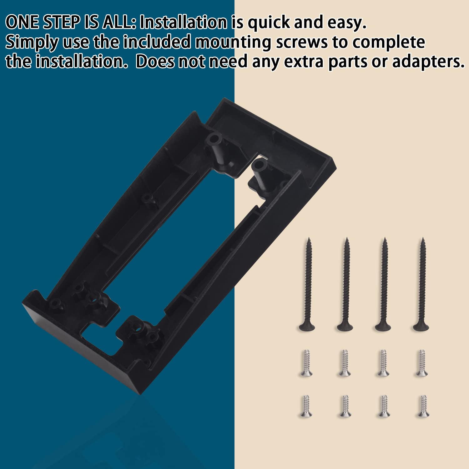 Doorbell Siding Mount Vinyl/Vinyl Siding Mount For Ring Doorbell, Ring 2, Ring 3, Ring 3 Plus Video Doorbell   4'' Standard Viny