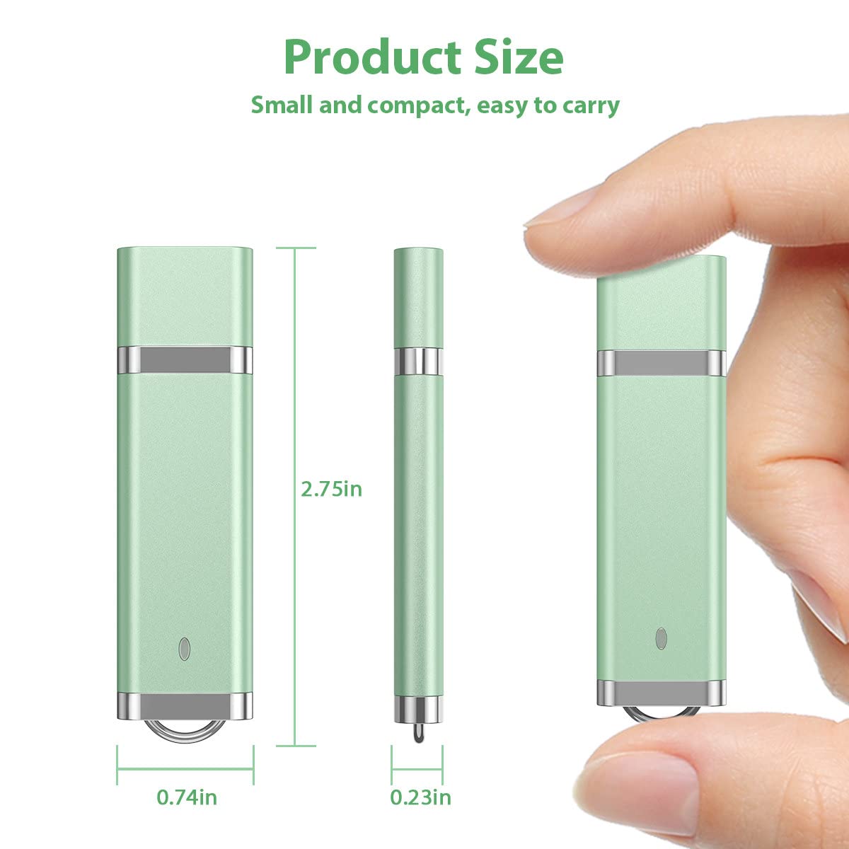 Aiibe 5 Pack 16Gb 16G Usb 2.0 Flash Drive Bright Thumb Drives Data Storage Memory Stick Portable Pen Jump Drives (16Gb, 5 Mixed Colors: Blue Green Yellow Pink Purple)