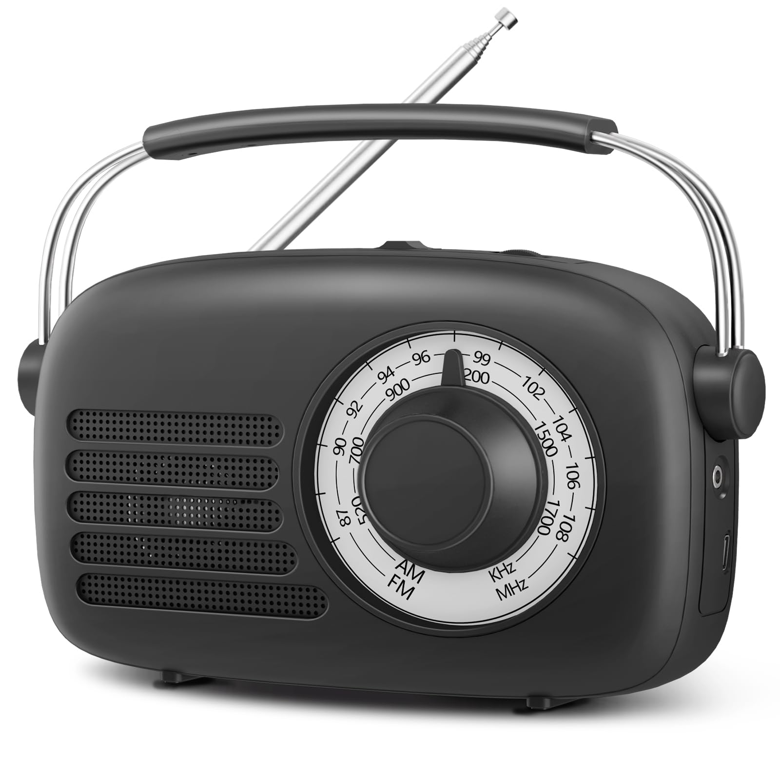 Prunus Am Fm Radio Portable � Aa Battery Operated Radio Or Plug In Wall � Loud Speaker � Earphone Jack � Transistor Radio With Best Reception � Big Knob Easy To Use � Luminous Dial � Small Radio J 112