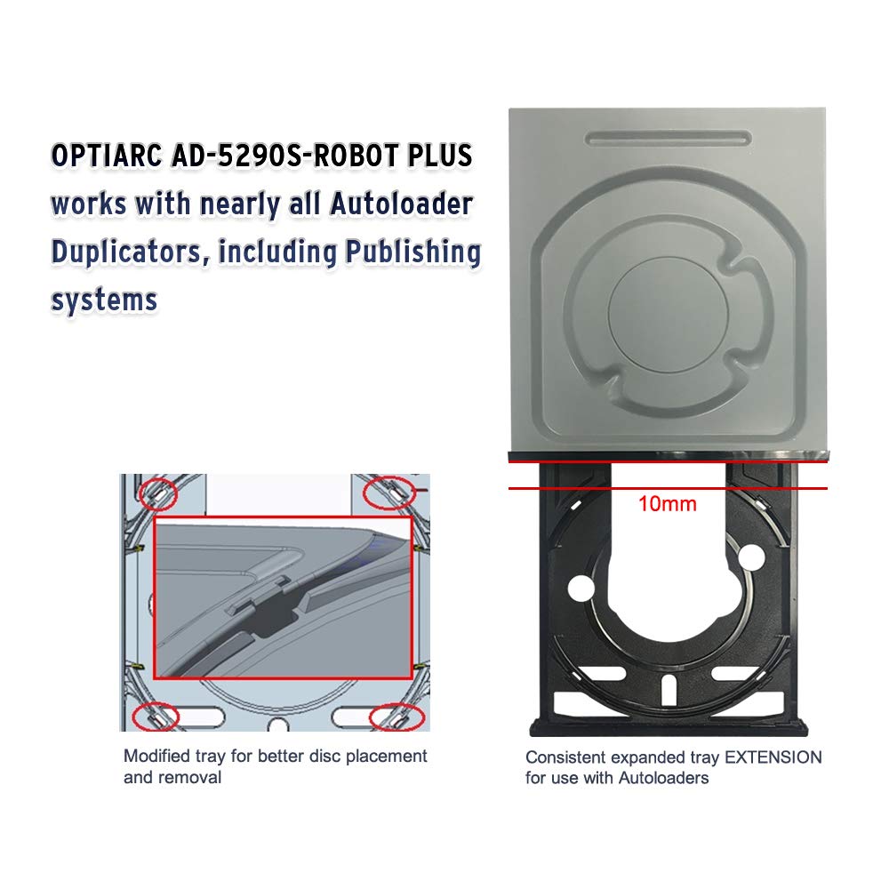 Optiarc 24X Sata Internal Dvd Optical Drives Burner Ad 5290S Robot Robotic Duplication (Black)