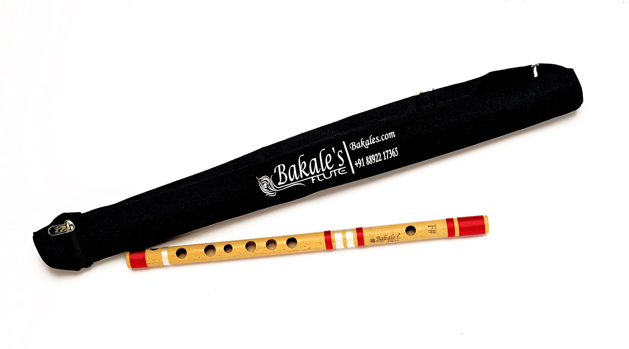 Bakale Flutes F# Medium Bansuri Flute Right Handed 16 Inch 440Hz