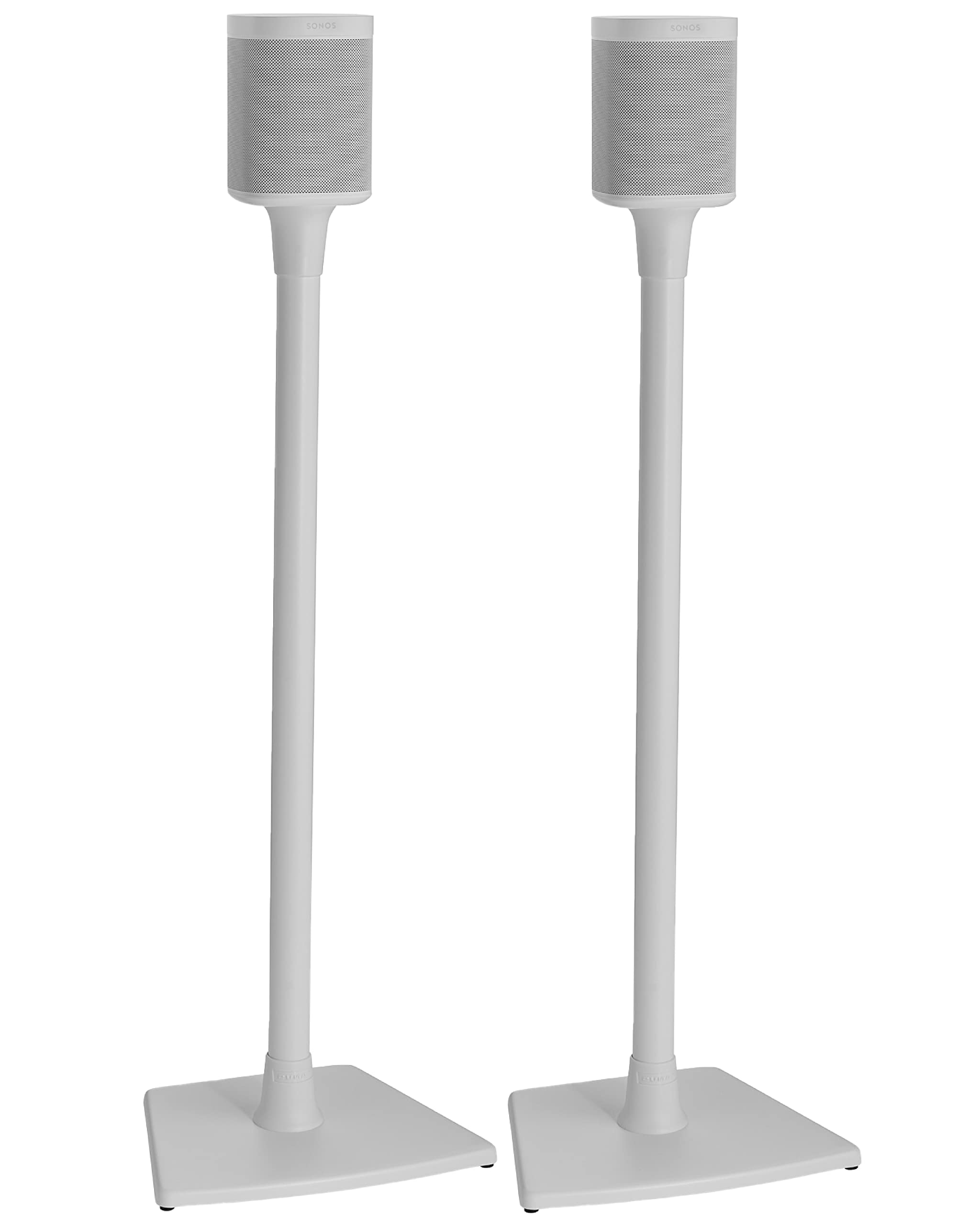 Sanus Speaker Stands Pair For Sonos One, One Sl & Play:1 Speakers   Premium Fixed Height Speaker Stand W/Built In Cable Manageme