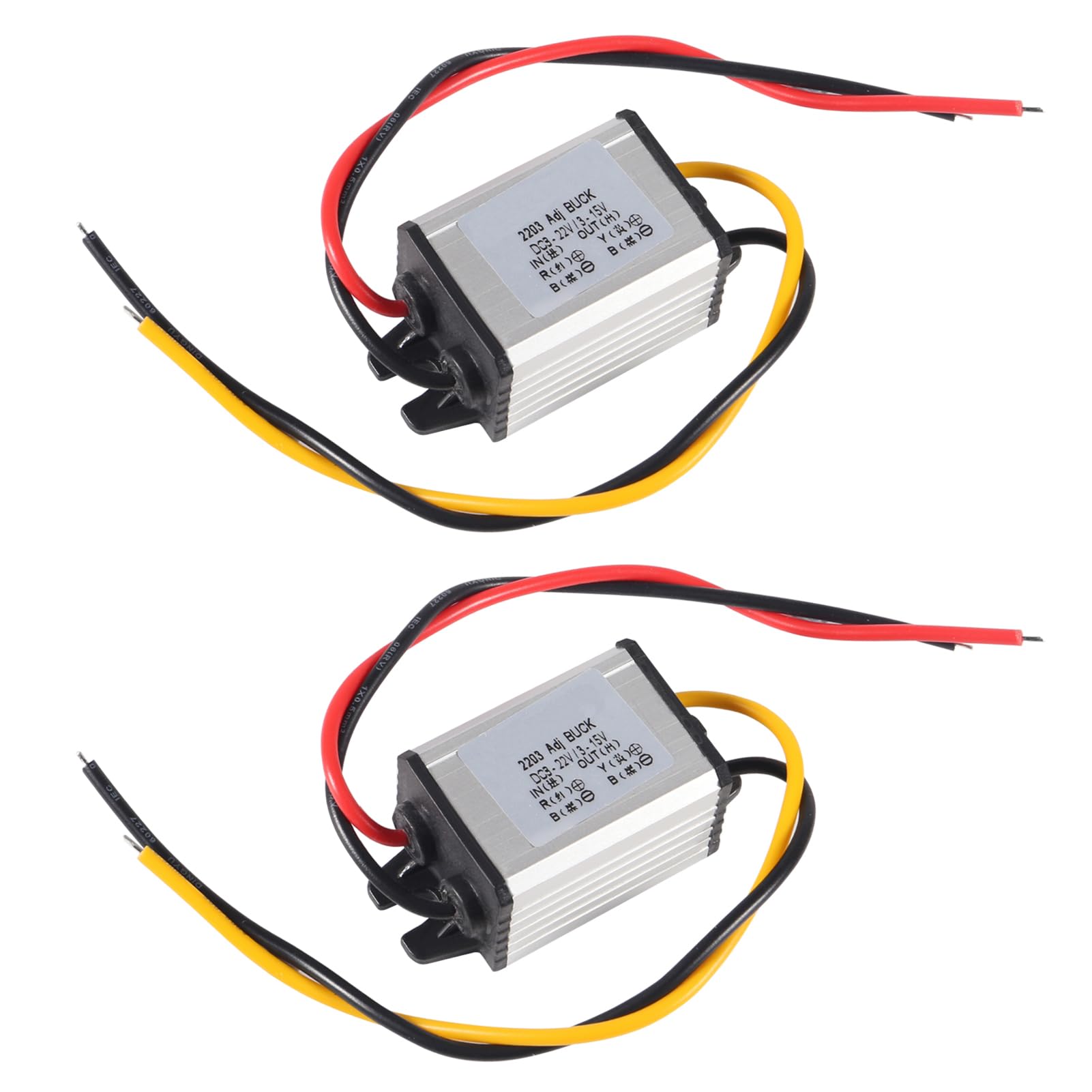 2Pcs Dc Buck Converter Voltage Regulator Dc 8 22V To 3 15V 5V 12V 3A Step Down Module Waterproof Car Power Converter Compatible