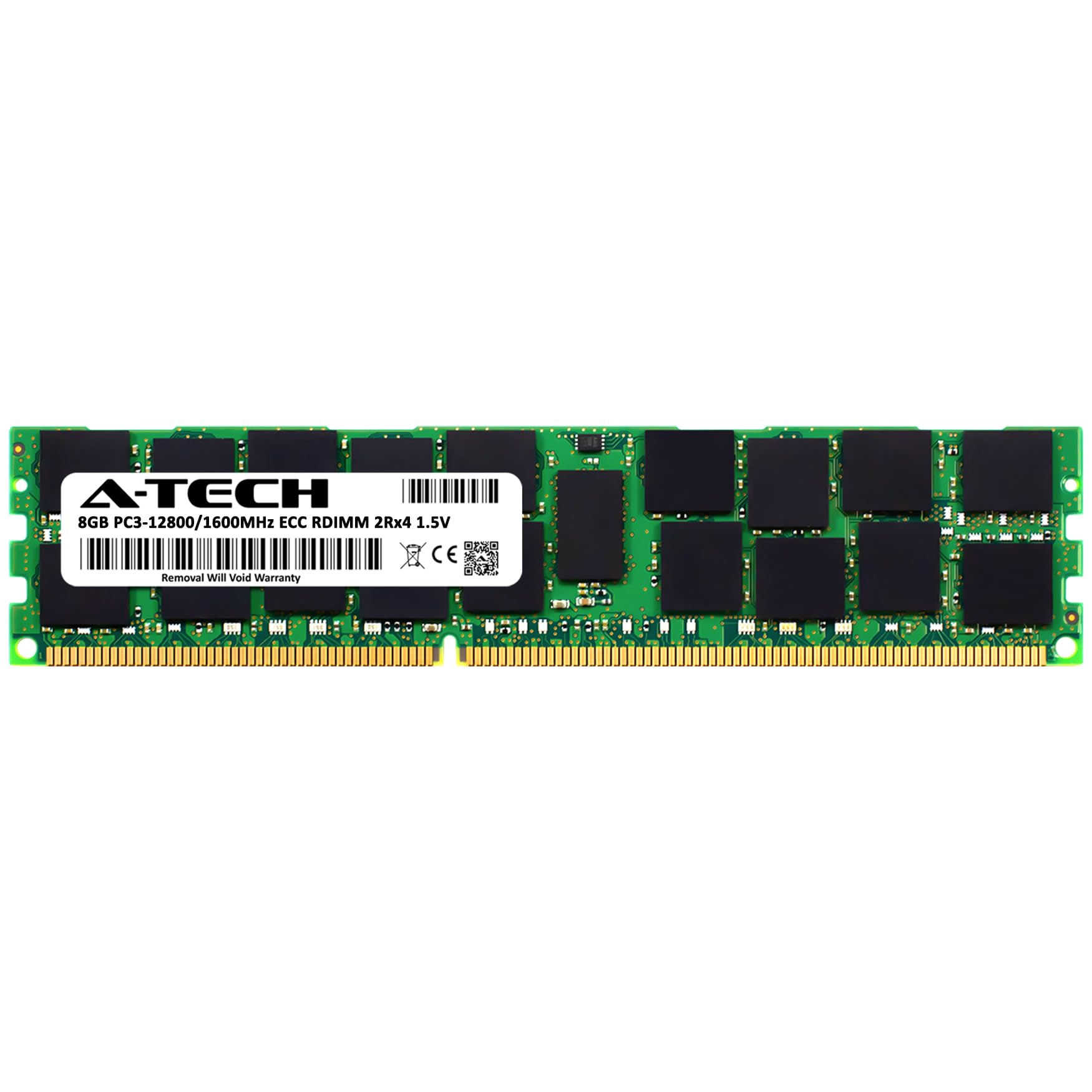 A Tech 8Gb Ddr3 1600Mhz Pc3 12800R Ecc Rdimm 2Rx4 Dual Rank 1.5V Ecc Registered Dimm 240 Pin Server Ram Memory Upgrade Module (A