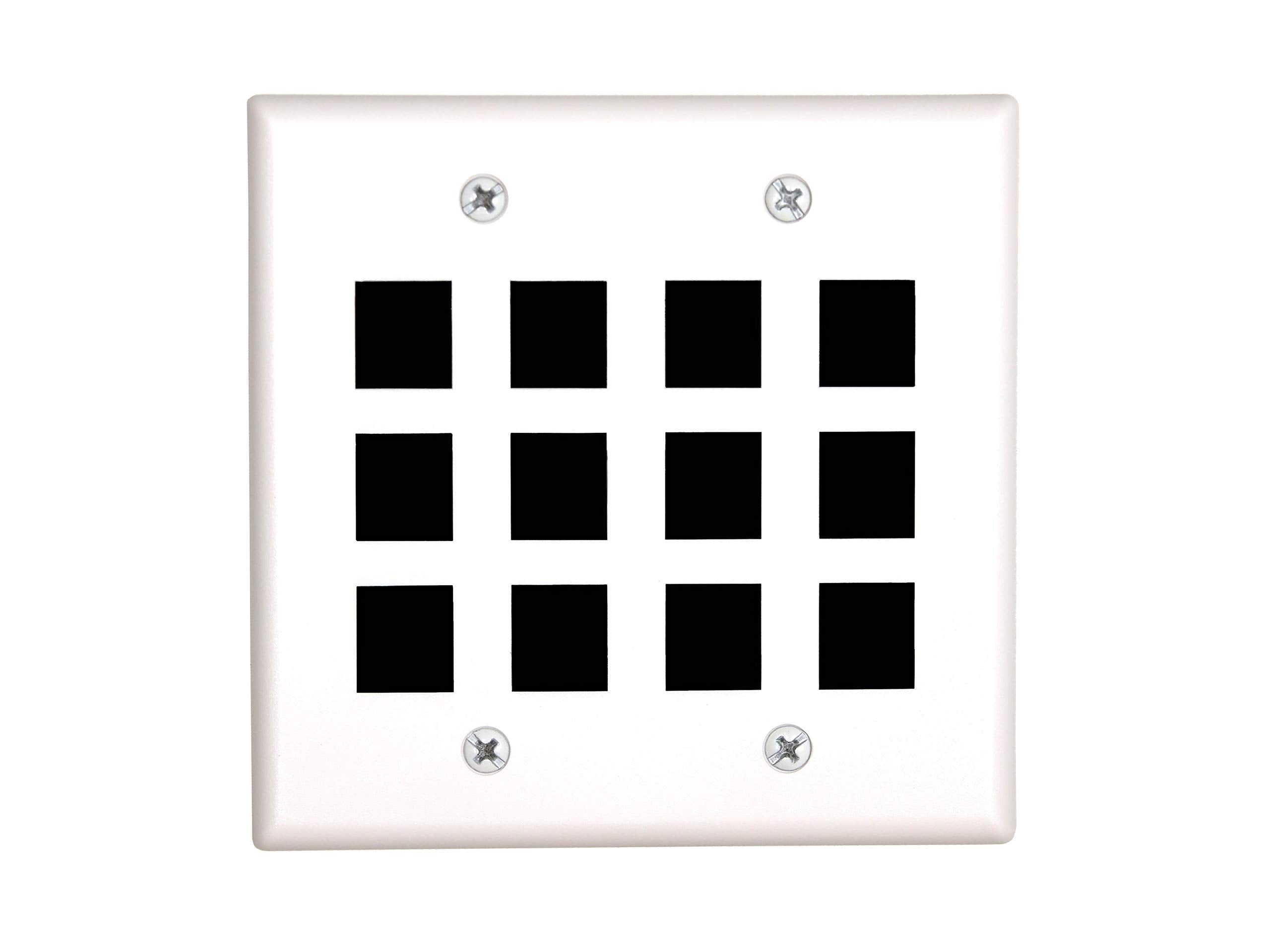 Networx Keystone Wall Plates (12 Port, White)