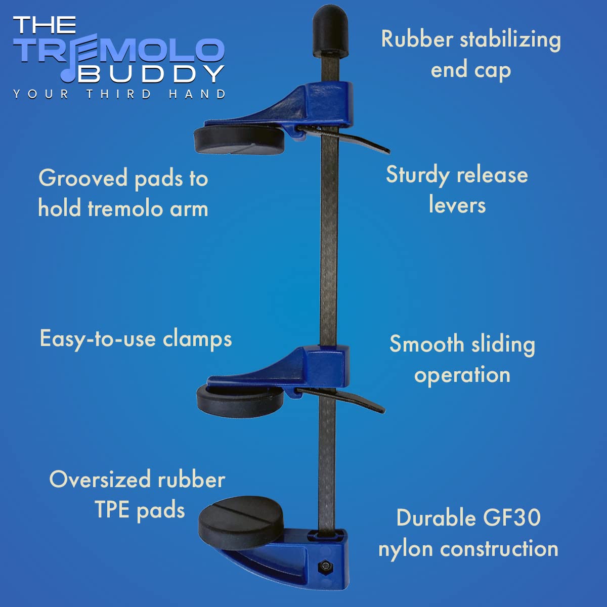 The Tremolo Buddy Guitar Clamping Maintenance Tool For Floyd Rose And Various Tremolo System Setups