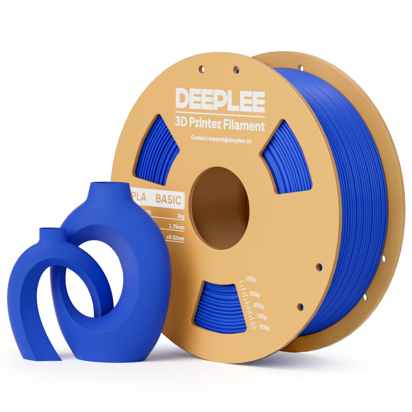 DEEPLEE Basic PLA Filament 1.75mm, 3D Printer Filament, Blue 1kg