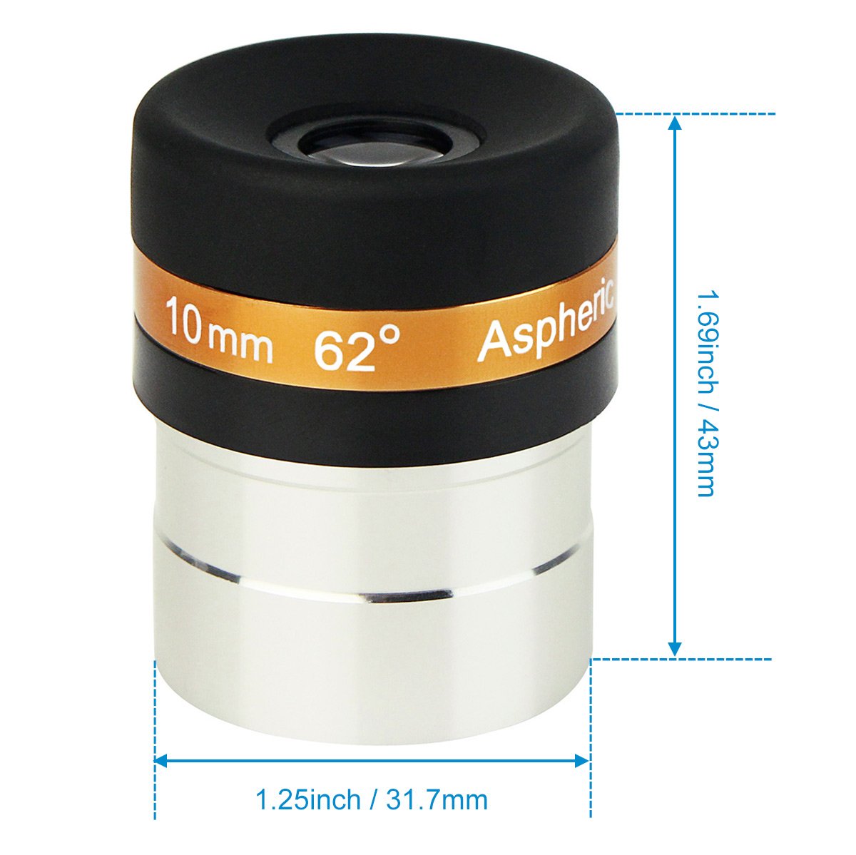 Svbony Telescope Lens 10Mm Eyepieces Wide Angle 62 Degree Aspheric Eyepiece Fully Coated Telescope Accessory Suitable For 1.25 I
