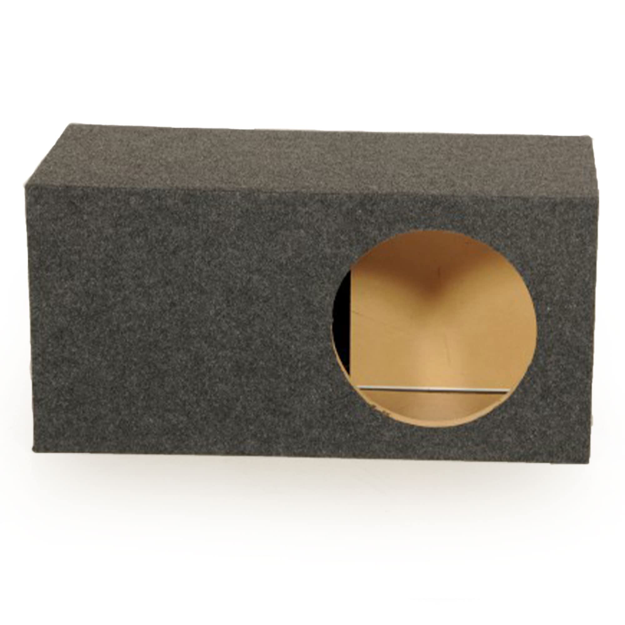 Q Power 15 Inch Heavy Duty Single Vented Subwoofer Enclosure HD115VL MDF Wood Charcoal Gray