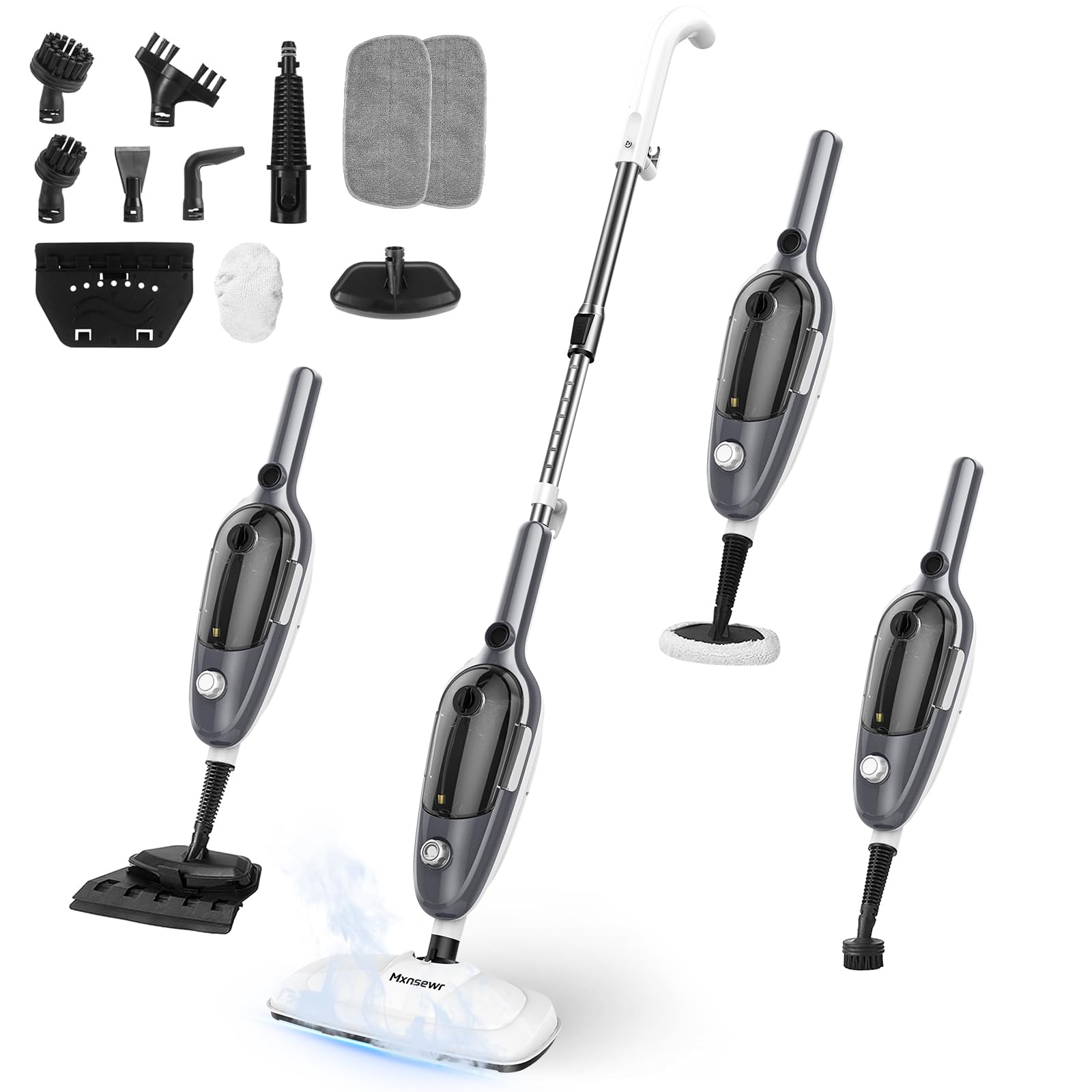 Steam Mop   All In One Powerful Handheld Steam Cleaner Detachable Floor Steamer With 11 Accessories, Multipurpose Steamer For Ha