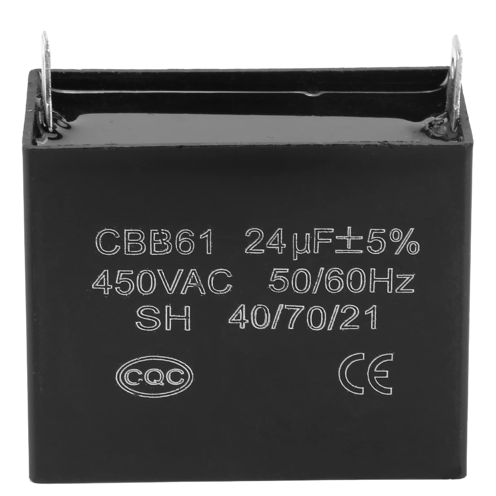 Cbb61 Starting Run Capacitor Generator 450V Ac 24Uf 50/60Hz For 400/350/300/250Vac Ul/Ru Listed