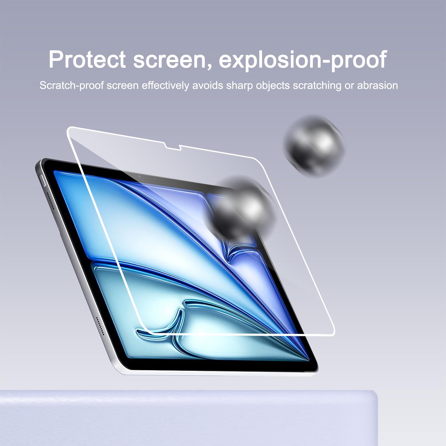 Ailun Screen Protector For Ipad Air 11 Inch 6 Generation [2024 6Th Gen], Ipad Pro 11 Inch 2024 5Th Generation Tempered Glass [Fa