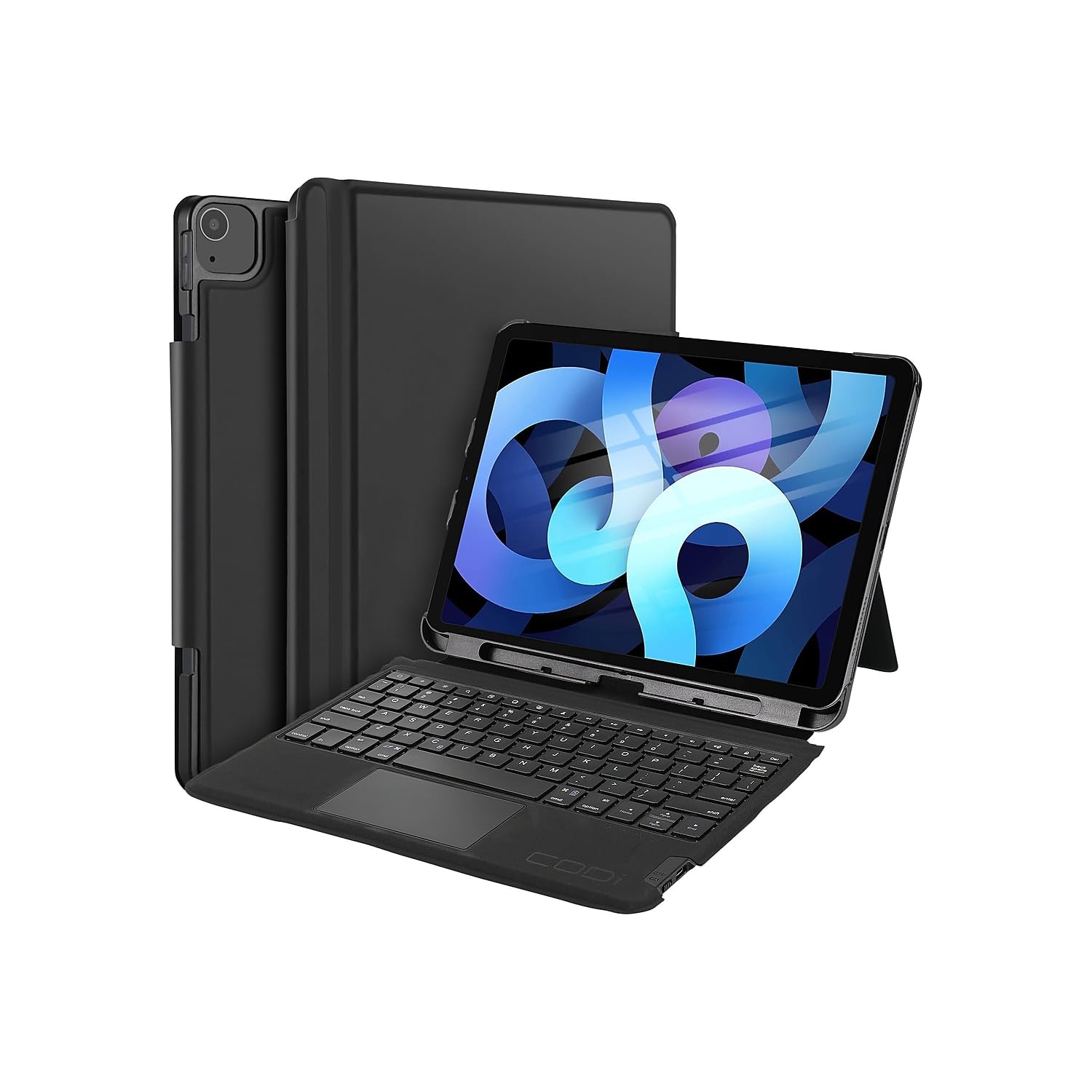 Codi Bluetooth Keyboard Folio Case W/Track Pad For Apple Ipad Air 10.9 (Gen 4),Black