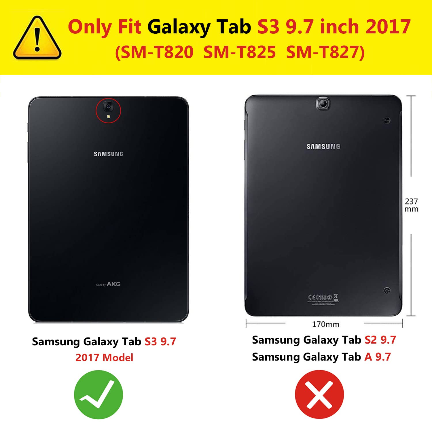 Case For Samsung Galaxy Tab S3 9.7 Inch 2017 (Sm T820 Sm T825 Sm T827),360 Degree Rotating Stand Case Full Protective Cover,With