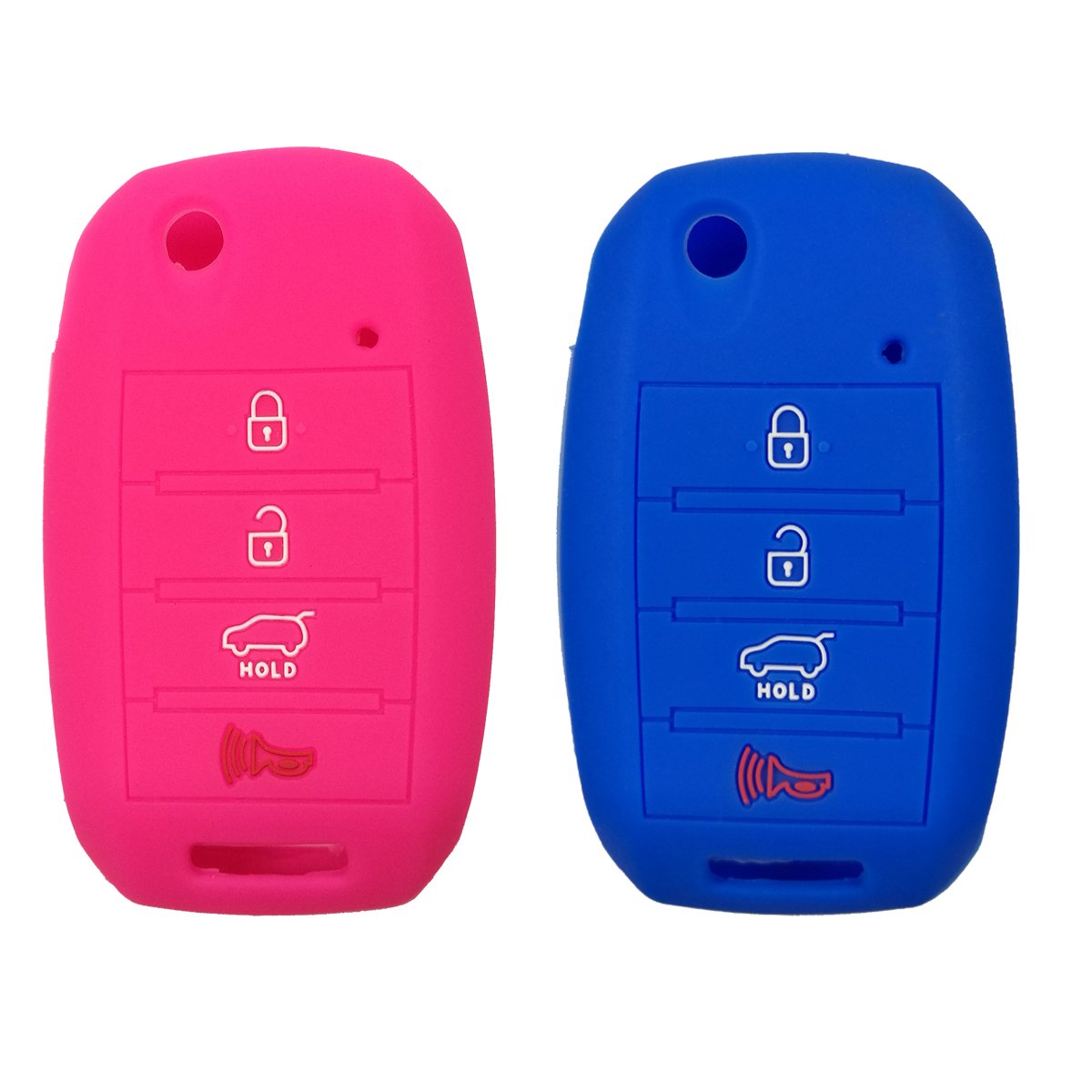 Coolbestda 2Pcs Flip Folding Key Fob Cover Skin Remote Case Keyless Entry Jacket For 2016 2017 2018 2019 Kia Optima Soul Sorento