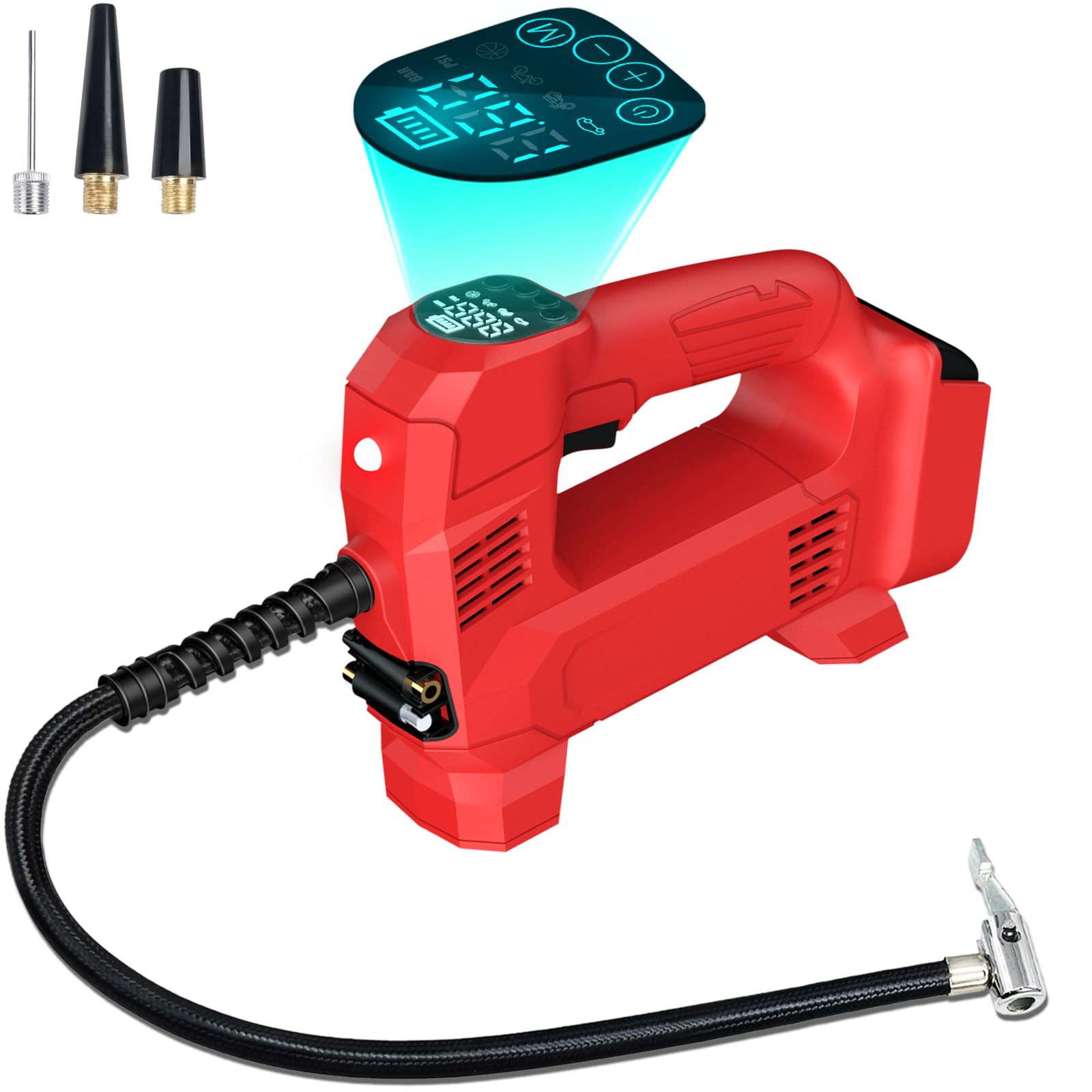 Cordless Tire Inflator Air Compressor for Craftsman 20V V20 Battery, Portable Handheld Air Pump with Digital Pressure Gauge for 