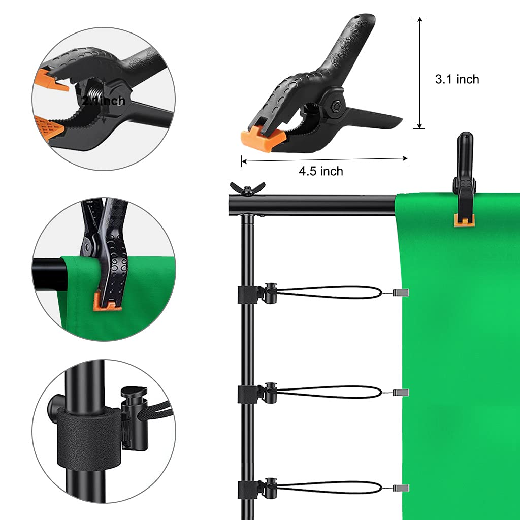 Cpliris Backdrop Stand For Parties, 8.5X10Ft Adjustable Backdrop Support For Photoshoot, Baby Shower Backdrop Stand With Spring