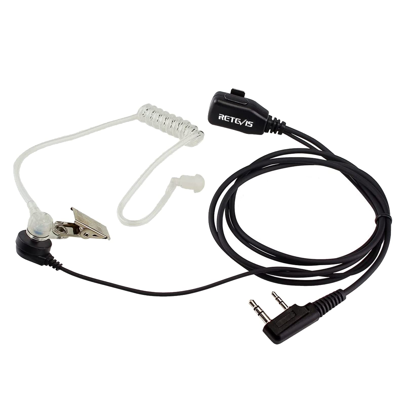 Retevis 2 Pin Ptt Mic Covert Acoustic Headset Compatible With Kenwood Puxing Baofeng Uv 5R Uv 5Ra 888S Retevis Rt22 Rt21 H777 (1 Pack)