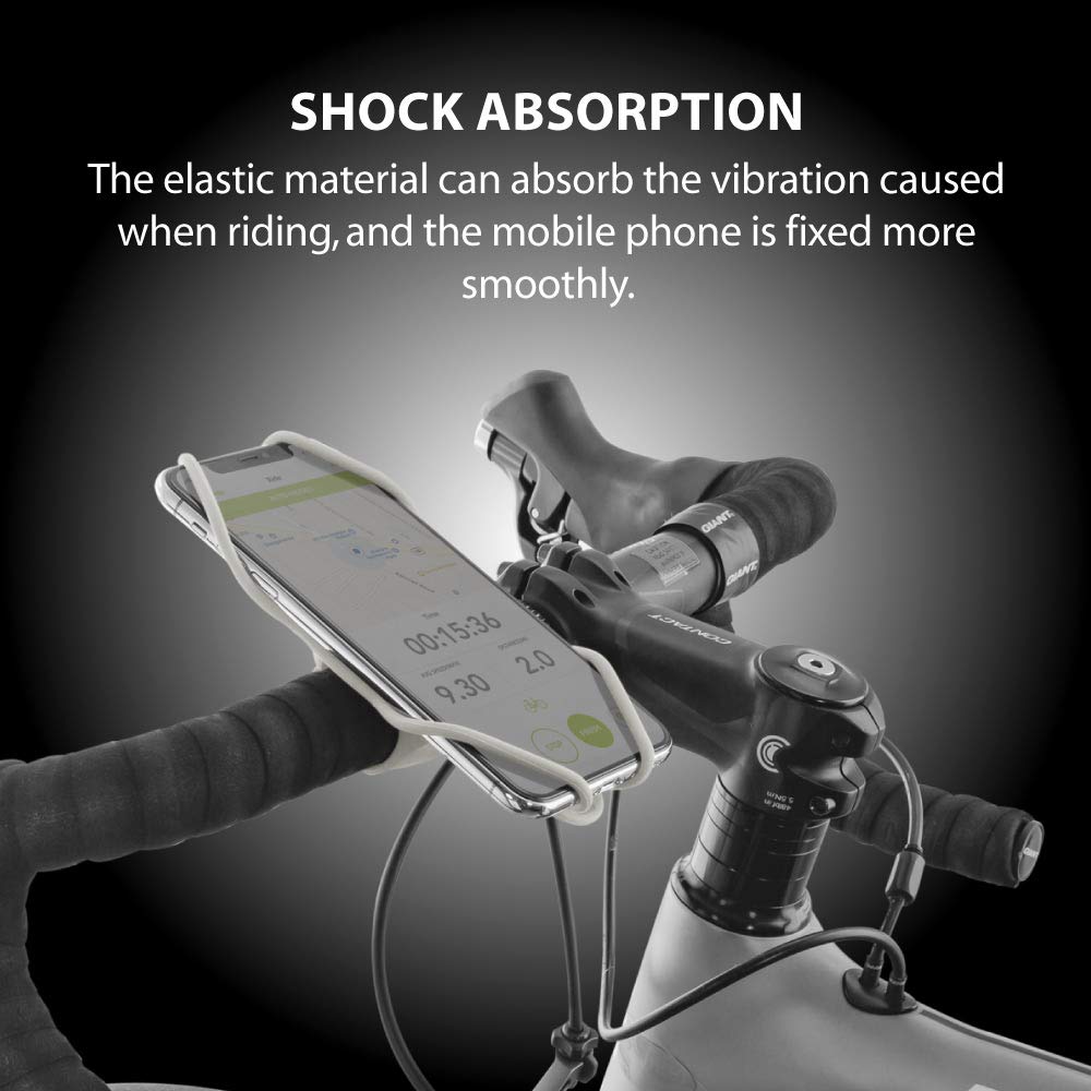 Bone Bike Tie 3, Bike Cell Phone Mount For Handlebar, Scratch-Free Silicone Holder With Anti-Slip Design, Universal Cycling Phon