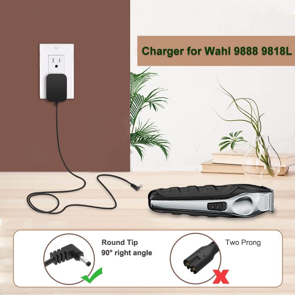 Fgieu 4V Charger Compatible With Wahl 9818L 9818 9888L 9854L 9876L 9685 Trimmer For Groomer Clipper S004Mu0400090 9854 600 97581