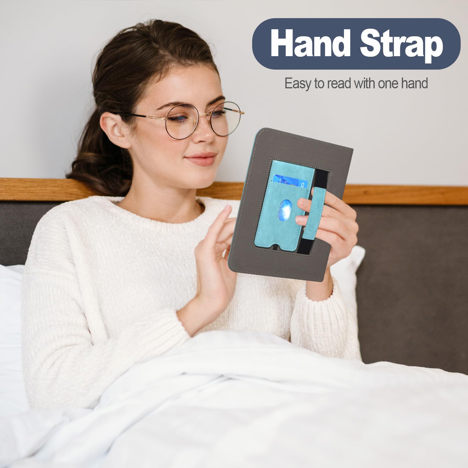 Caweet Case For Nook Glowlight 4 Plus 7.8 2023 Release, Premium Pu Leather Foldable Stand Protective Sleeve Cover With Card Slot