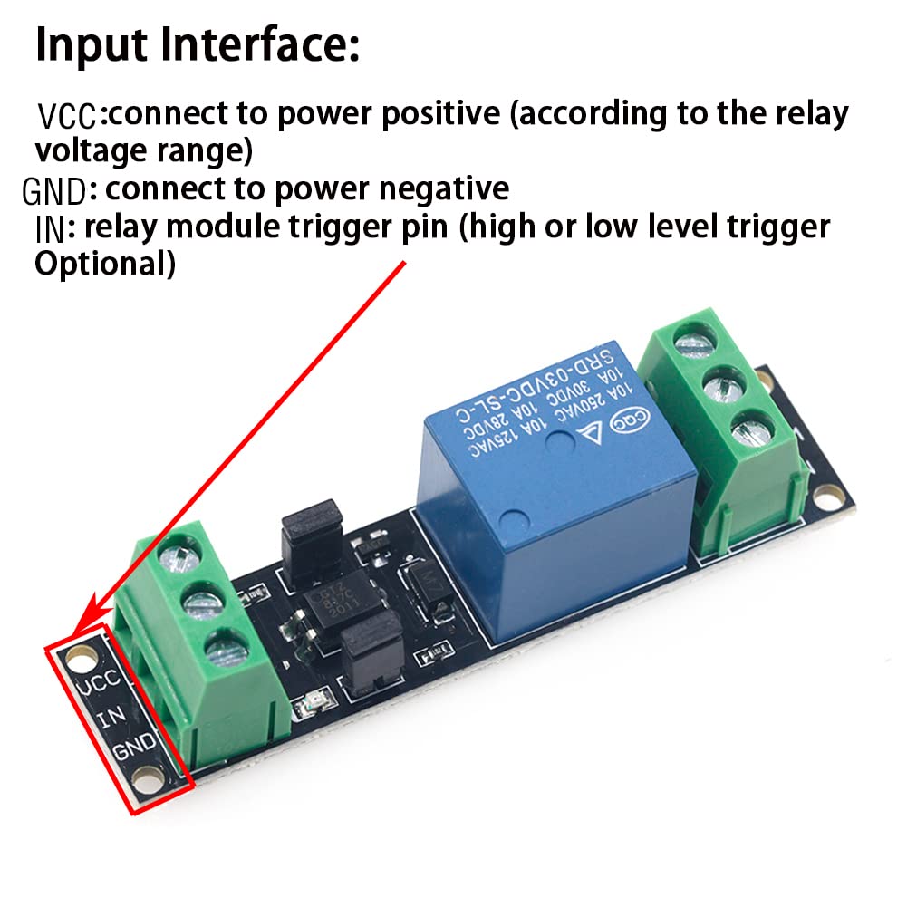 Anmbest Relay Module With Optocoupler High/Low Level Trigger For Arduino (3, 3V Relay 1 Channel)