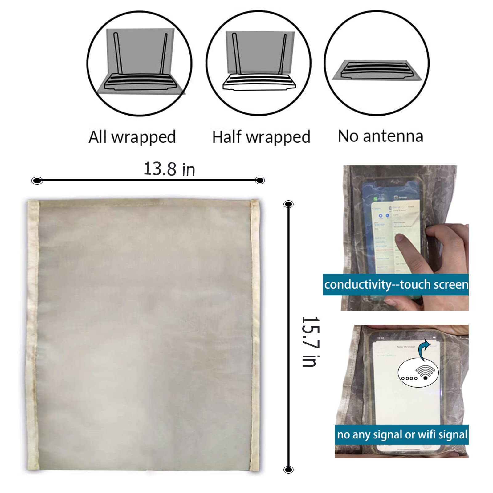 Wifi Blocker Wifi Router Cover Smart Meter Cover Emf Shield Faraday Bag Router Faraday Box Emf Blocker Emf Protection 5G Card Ho