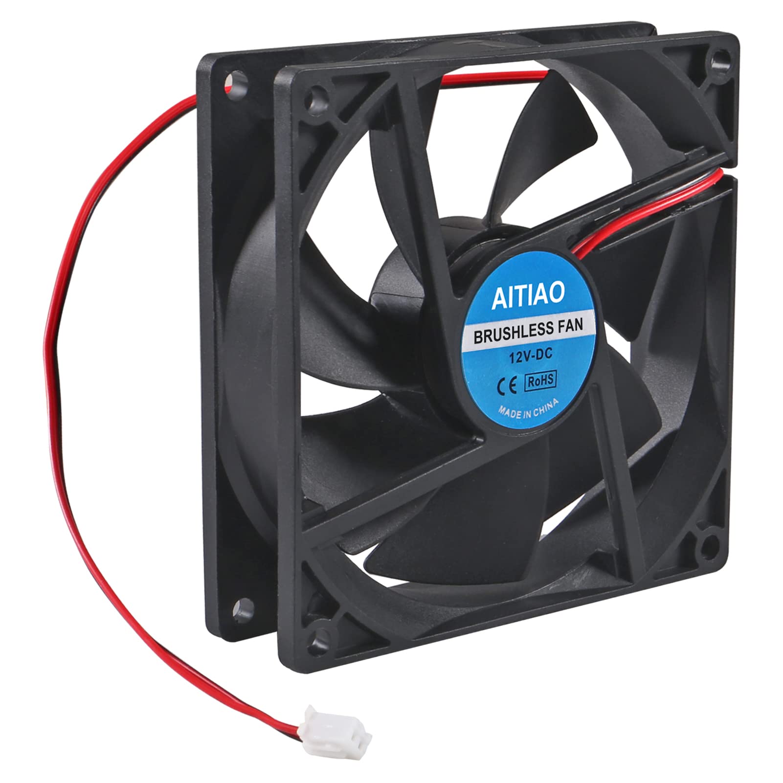 Aitiao 4Pcs 9225 Computer Fan 2Pin Dc 12V 92Mm 92Mm 25Mm High Speed Muffin Fan Cooling Fan,Ul Certified For 3D Printer Computer