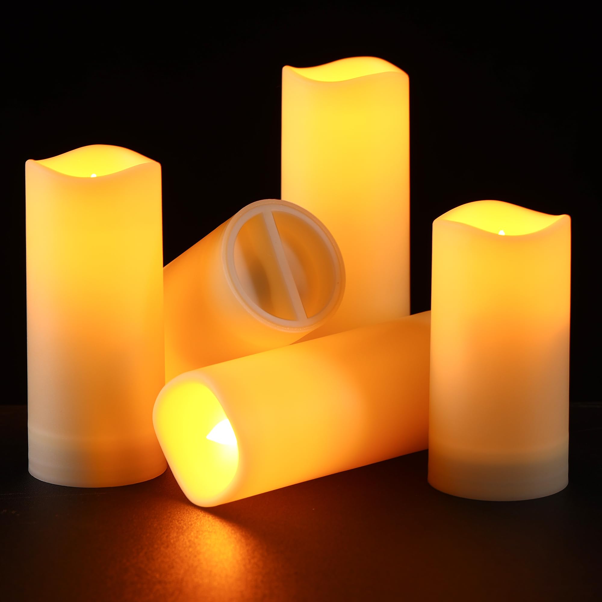 Pandaing 36 Pack Waterproof Outdoor Flameless Candles, Battery Operated Flickering Led Candles With Remote Control And Timer For
