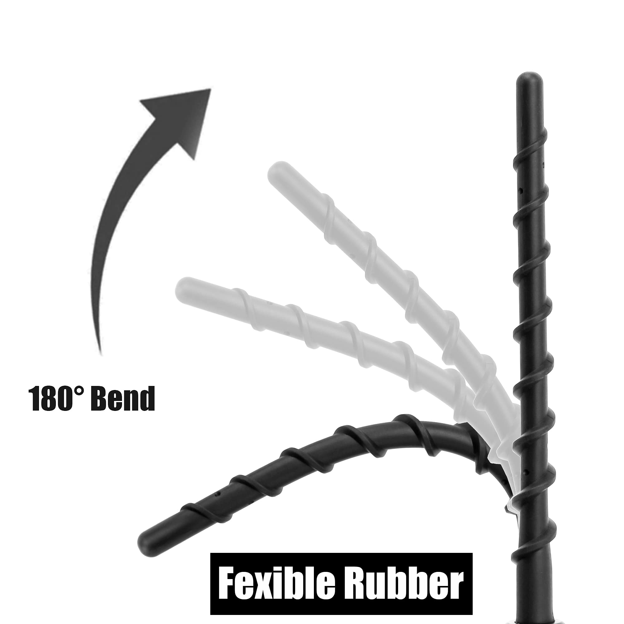 Vofono Radio Antenna For Gmc Sierra Chevy Silverado 1500 2500 3500 (2009 2024) | 8.5 Inch Spiral Direct Replacement Antenna (M7 Thread)