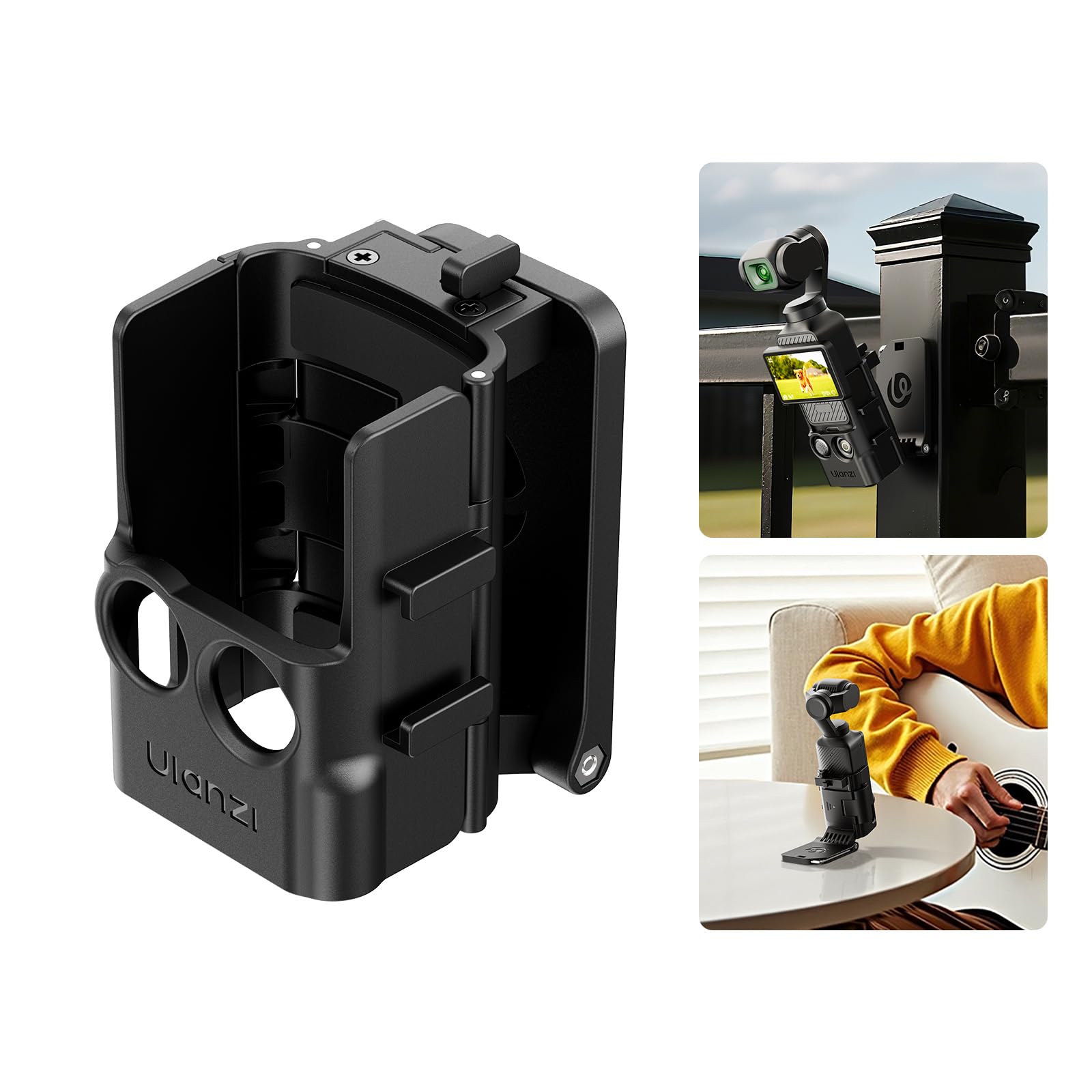 ULANZI PK15 Magnetic Mount Compatible with DJI Osmo Pocket 3/Xtra Muse Must-Have Accessories, Pocket 3 Case Desktop Stand Handle