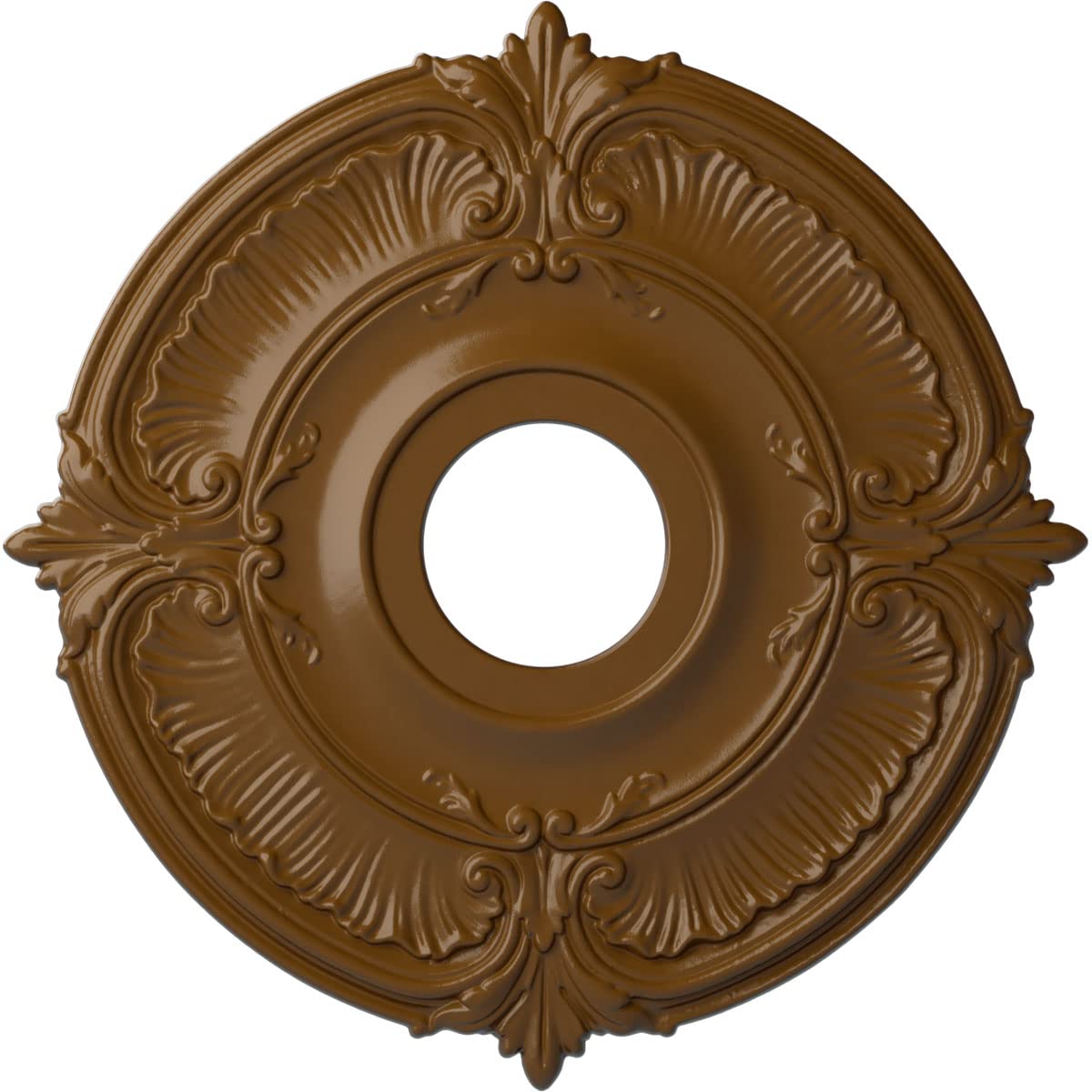 Ekena Millwork Cm18Atstf Attica Ceiling Medallion, 18''Od X 4''Id X 5/8''P (Fits Canopies Up To 5''), Hand Painted Smokey Topaz