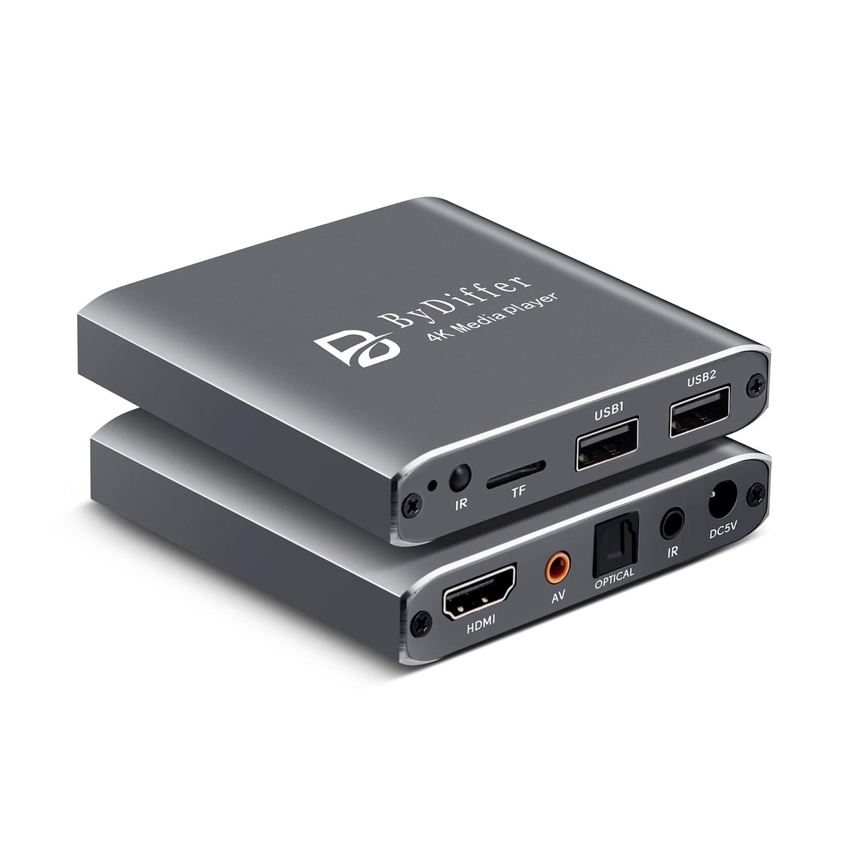 Bydiffer 4K Ultra Hd Digital Media Player, Tv Mp4 Video Player For Usb Drive/Micro Sd Card, H.265/Hevc, Digital Signage, Auto Pl