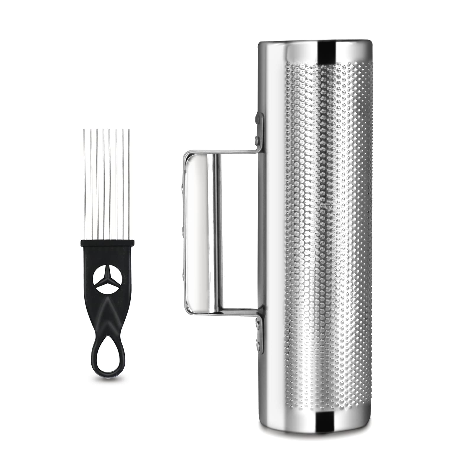 Soulmate Guiro 12'' 4'' Stainless Steel Guiro Instrument With Scraper Metal Guiro Shaker Professional Band Accompaniment Musical