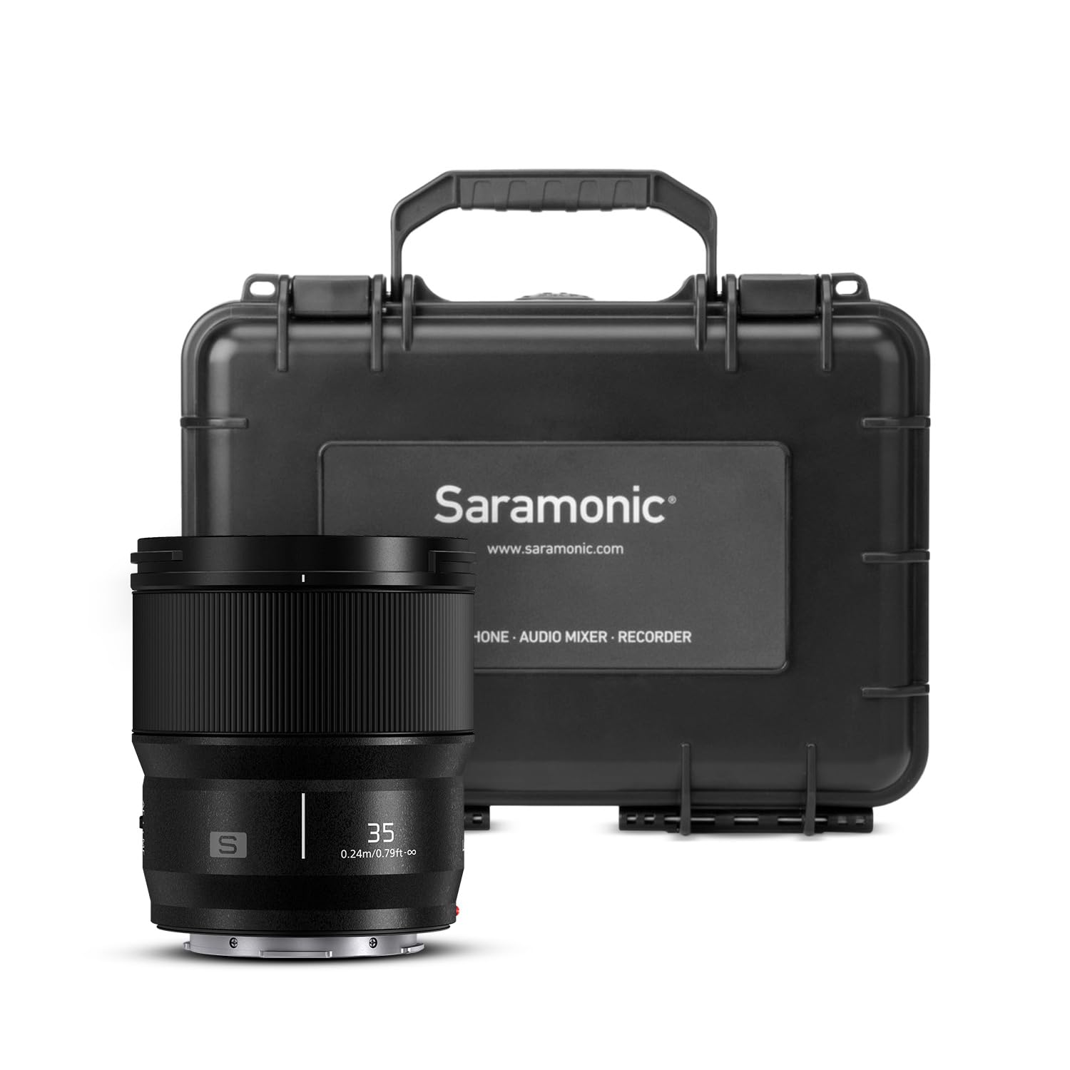 Panasonic LUMIX S 35mm F1.8 Large Diameter Prime Lens (L-Mount) Bundle with Impact-Proof Watertight and Dustproof Hard Carry Cas
