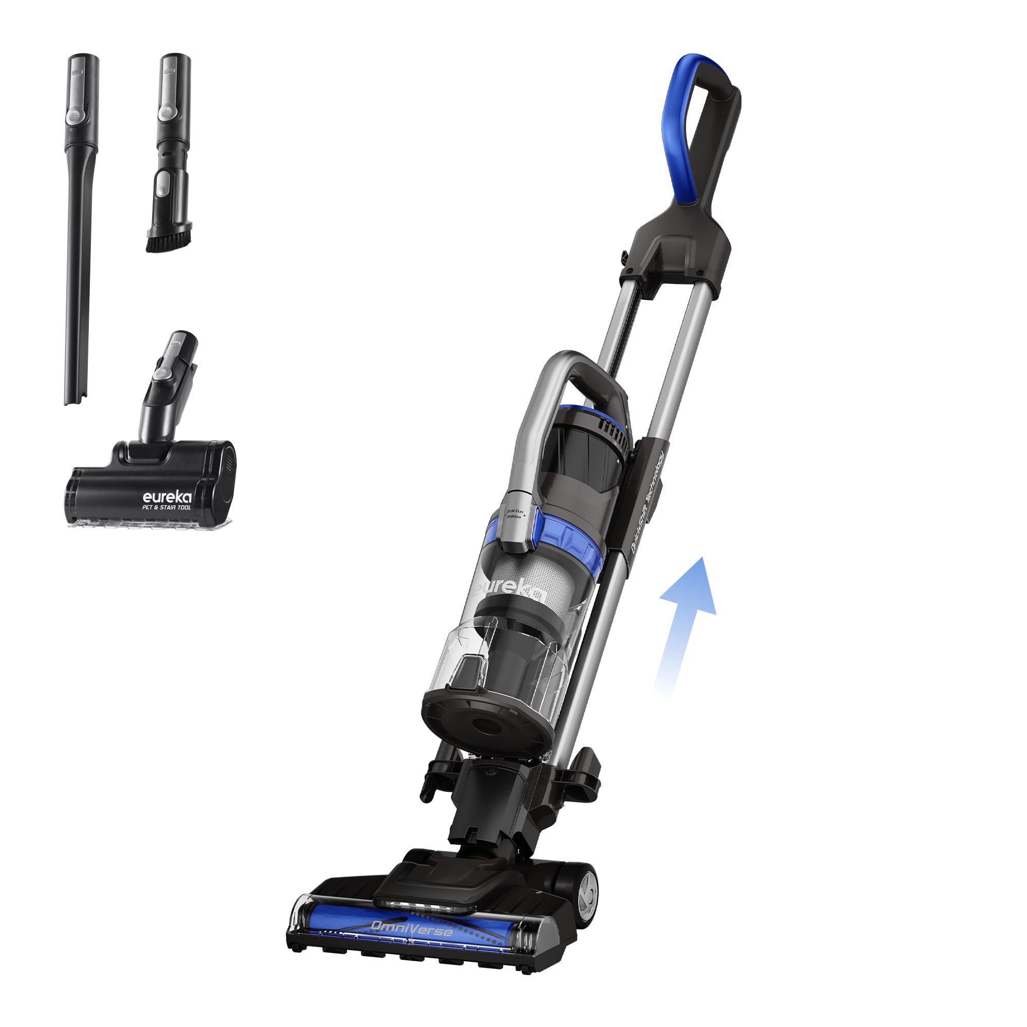 Eureka Quickshift Upright Home Omniverse Vacuum Cleaner With Large Dust Cup, Advanced Anti Tangle Technology And Hepa Filter, Ne