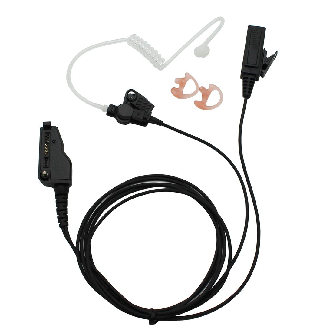 Goodqbuy 3' 2 Wire Coil Earbud Audio Earpiece Mic Is Compatible With Kenwood Radios Nx 200 Nx 210 Nx 300 Nx 3200 Nx 3300 Nx 410 Nx 411 Nx 5200 Nx 5300 Nx 5400 Tk 2180 Tk 3180 Tk 5210 Tk 5220 Tk 5310