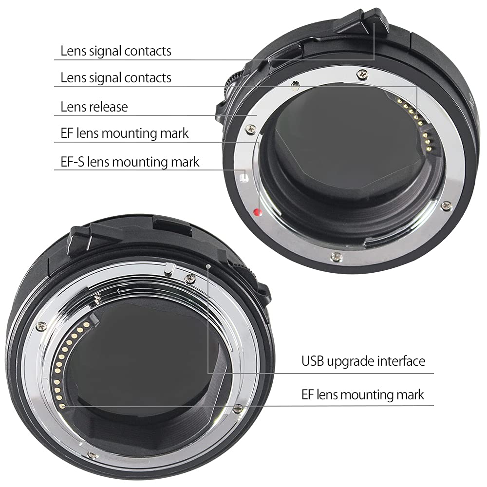 Lens Adapter Ef To Eos R Mount Adapter With Drop In Variable Nd Filter, Lens Mount Adapter Converter Compatible For Canon Ef/Ef S Lens To Rp R5 R6 Camera