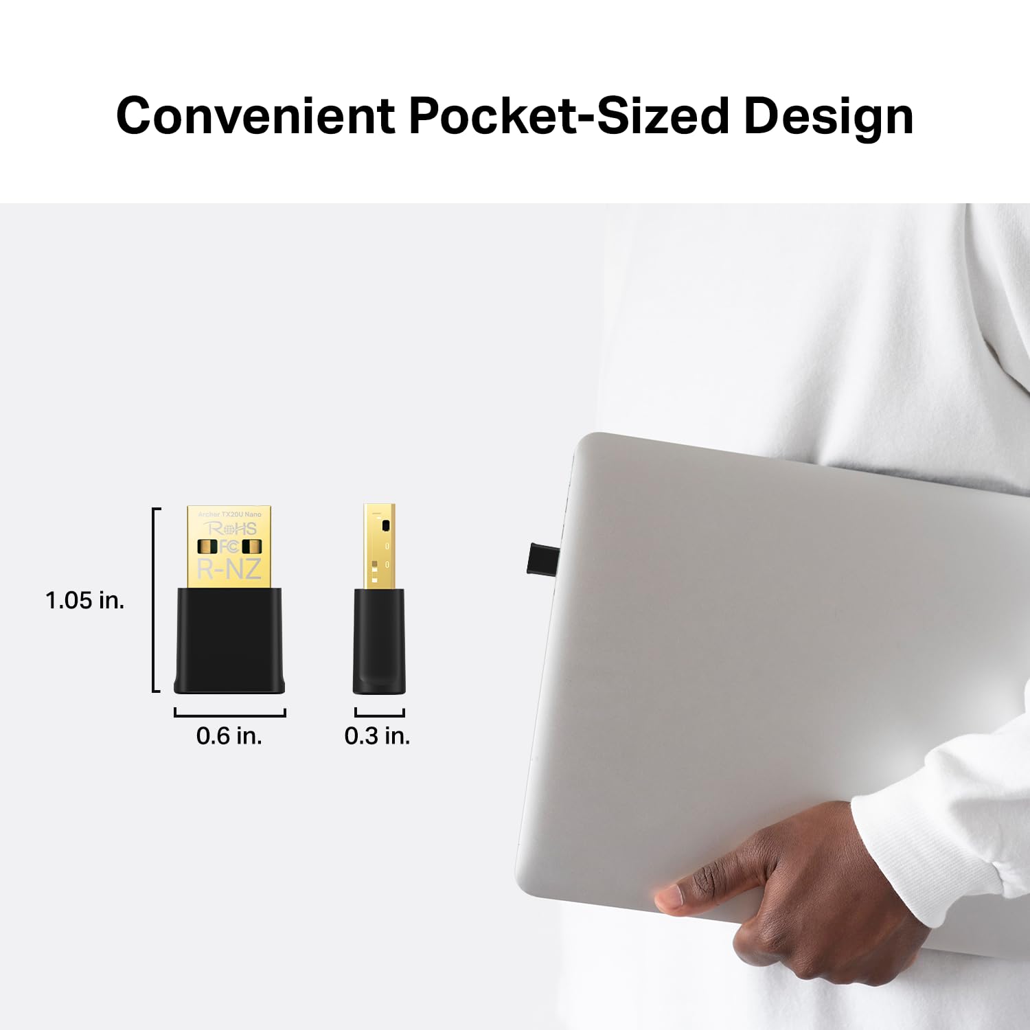 Tp Link Nano Usb Wifi 6 Adapter For Pc(Archer Tx20U Nano)  Ax1800 2.4G/5G Dual Band Wireless Network Transceiver Adapter For Des