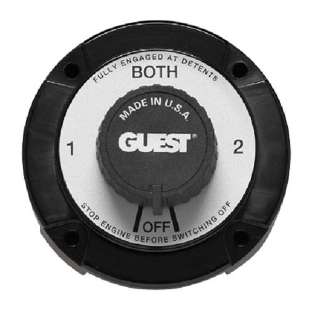 Guest 2111A Universal Mount Marine Battery Selector Switch (230 Continuous, 345 Momentary Amps)