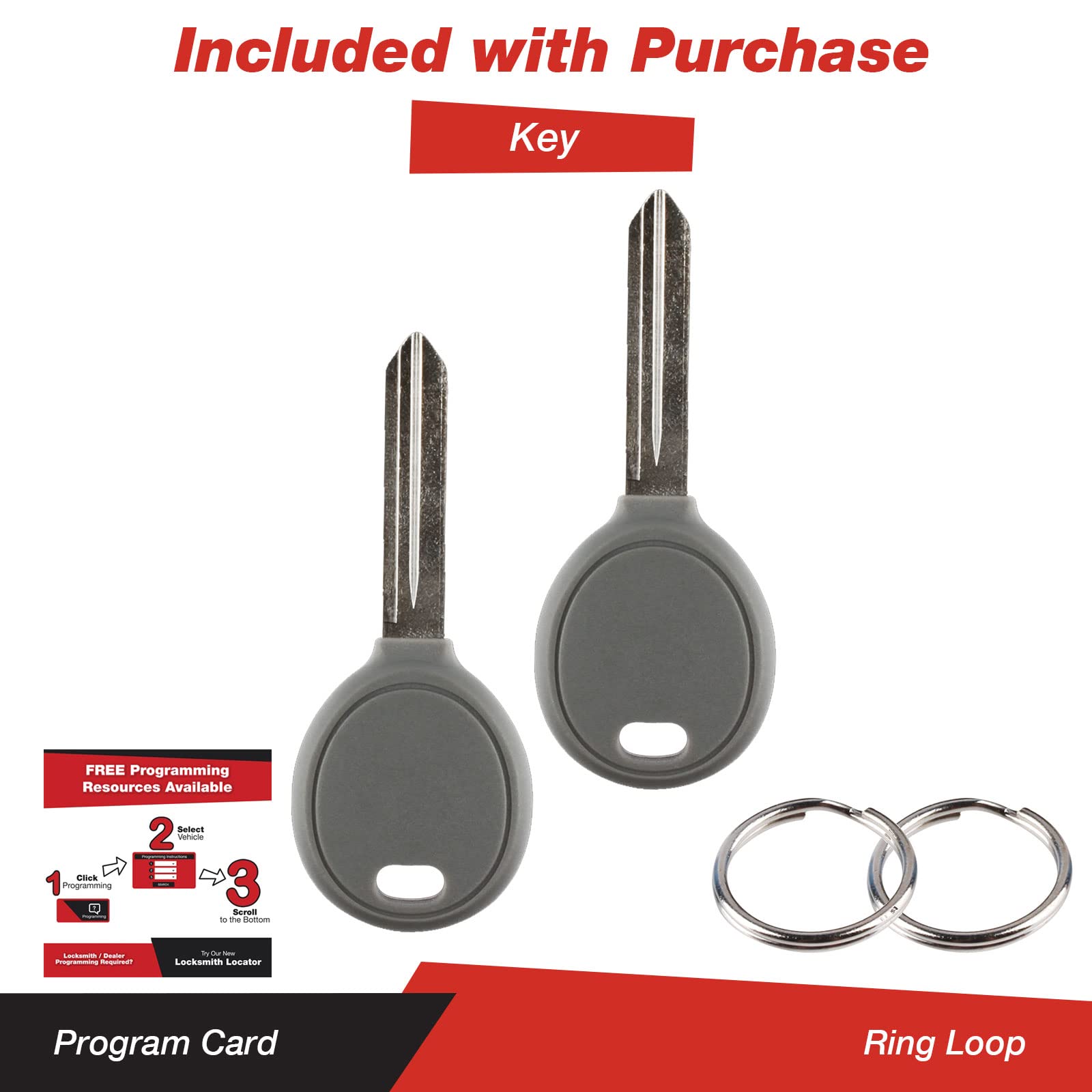 Keylessoption Transponder Chip Uncut Ignition Key Blank Replacement For Y160 (Pack Of 2)