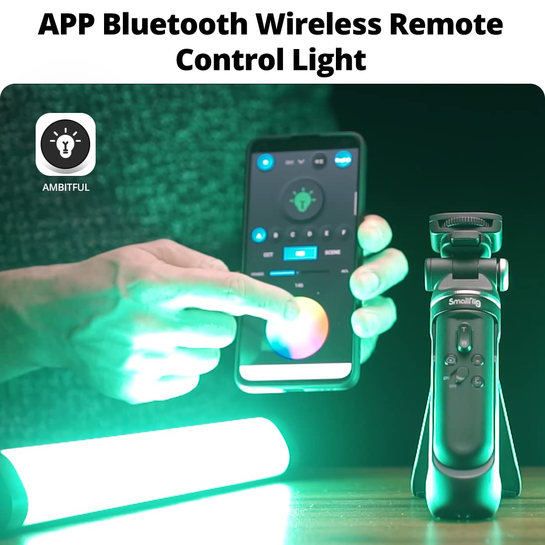 Ambitful A2 Full Color Rgb Tube Light, Cri 95 Tlci 97 Accurate Color,2500K 8500K Adjustable,Rgb Cct Hsi Mode, 29 Fx Light Effect