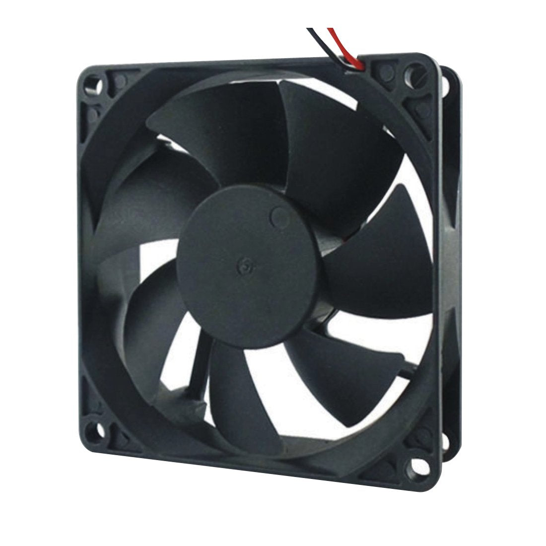 Copapa 80x80x20mm DC12V Cace Fan High Air Flow Fluid Dynamic Cooling Computer Case Fan with Cooling Fan 8020L12 (Black) Set of 2