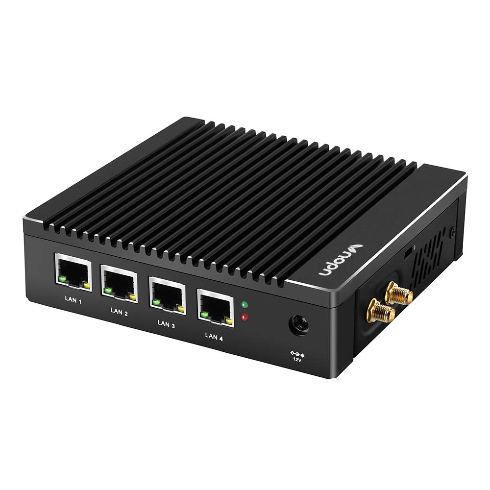 Vnopn Micro Firewall Appliance N3700 Quad Core, 2.5Gbe Intel 4 Ports Dual Hd, Fanless Mini Pc 8Gb Ddr3 128Gb Msata Ssd, Network